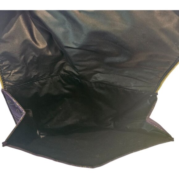 Yves Saint Laurent YSL Parfums Makeup Cosmetic Bag Toiletry Travel Pouch Purple - Picture 8 of 9